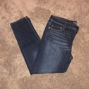 American Eagle dark wash super skinny